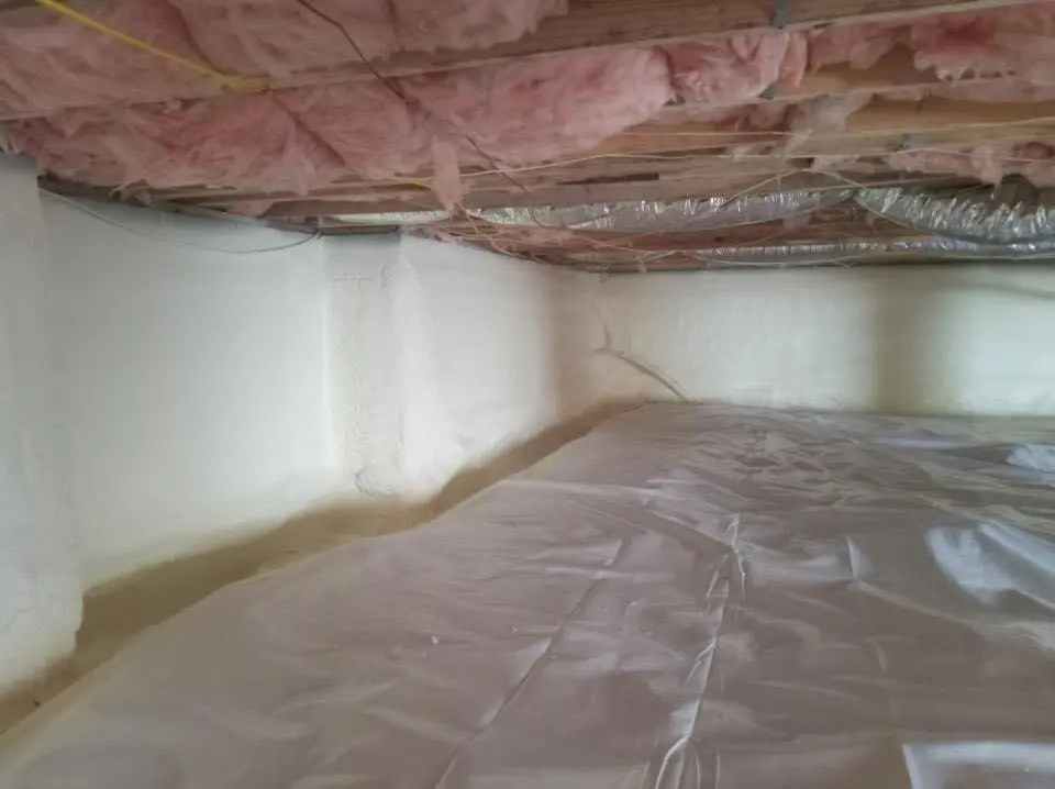 Crawl space encapsulation with closed-cell spray foam for Roof Maintenance in Maine